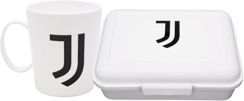 Brotdose Tasse Store Offiziell – Set Lunchbox und Mittagessen für Snacks Frühstück Kinder – tolle Geschenkidee zum Geburtstag oder für die Schule – aus Kunststoff, PVC, frei für Juventus