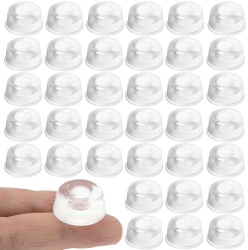 36 piedini in gomma trasparente autoadesivi, cuscinetti in silicone elastici, ammortizzatori ammortizzanti, antiurto, anti-collisione, antigraffio, trasparenti, per pomelli di porte, armadi