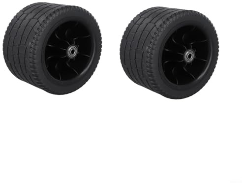 HpLive 7 Zoll Ersatzrad mit Doppellager für Faltbaren Bollerwagen, Allrad-Geländereifen, 360° Drehbar, Hochbelastbar bis 250 kg(2pcs)