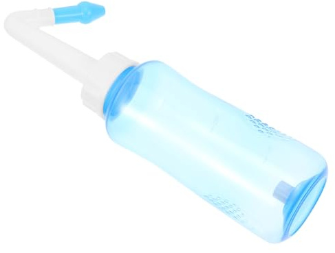 HAMPPLIES Bouteille de Rinçage Nasal en Pp Débit D'eau Réglable 300ml pour Nettoyage Complet du Nez, pour Garçon et Filles et Adultes en Usage Quotidien