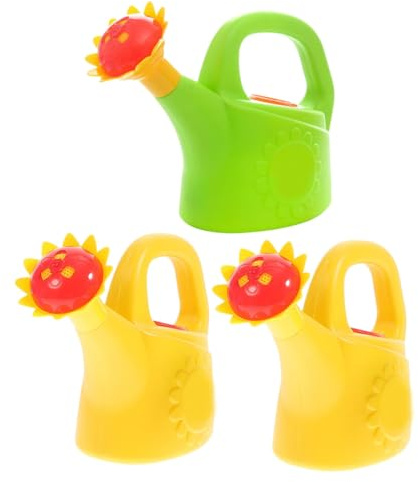 Gogogmee 3 Piezas Regadera Infantil de Plástico Regadera de Mano con Diseño de Dibujos Animados para Juguete Versátil para Baño y Jardín para Interior y Exterior