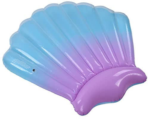 Cryfokt Lit Flottant Gonflable en PVC pour Piscine, Joli Design de Coquille, pour Plage et Extérieur, 57,09 X 55,12 Pouces