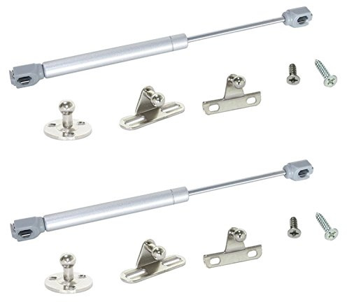 Gedotec Klappenbeschlag Klappen-Feder für Möbelklappen Gasdruckfeder Möbel-Bau | 100 Nm (10 kg) | Länge 268 mm | Gasdruckdämpfer KOMPLETT SET | 2 Set - Klappenhalter Küche inkl. Befestigungsmaterial