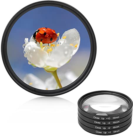 Nahaufnahmefilter, Makroobjektiv-Filter-Kits mit 1 2 4 10 Dioptrien für ausgewählte Digitalkameras und Camcorder