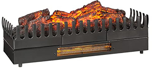 Klarstein Kamini Elektrokamin, Elektro Heizungen für Wohnzimmer & Innenräume, Elektrischer Kamin mit LED Flammen, Freistehender Kamin, Heizlüfter mit Timer, Thermostat, Heizung 2000 W