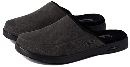 GOwalk Arch Fit Lounge - Comfy Indoor Outdoor Athletic House Shoe Slippers