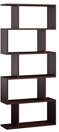 MATKAM BASK Bücheregal aus Holzspanplatten, B/H/T 76,4x176x28cm, Standregal, Würfelregal, freistehend, perfekt als Raumtrenner, in verschiedenen Ausführungen erhältlich (Wenge)