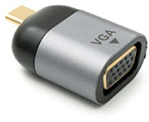 System-S Câble Adaptateur VGA Femelle vers USB 3.1 Type C mâle en Gris