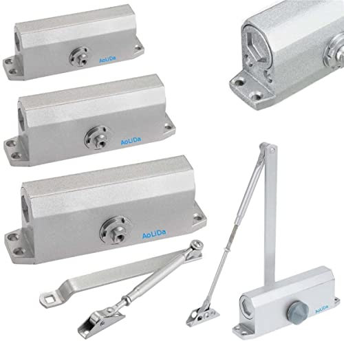 Türschließer mit Hydraulik System in Silber L (55-100 kg)