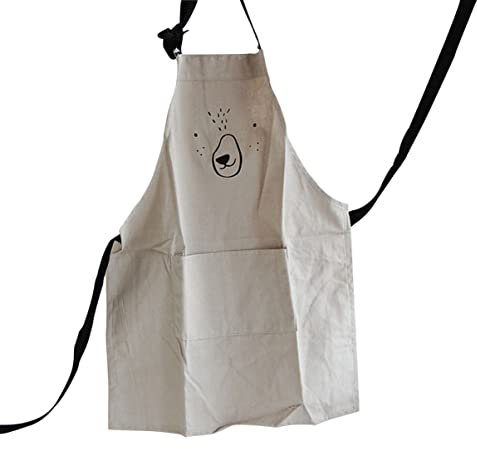 LIFKOME Latzschürze mit Tasche Grillschürze Niedlich Küchenschürze praktische Schürze Lätzchen Kochschürze verstellbare Latzschürze hängender Hals Mama und Papa Kind