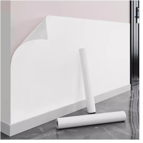 blais Statisches und Tragbares Whiteboard, Flipchart-Papier, Großes Whiteboard für die Wand, Whiteboard, DIY Entfernbarer Brettaufkleber, für die Home Company School Color : White, Size : 120x300cm