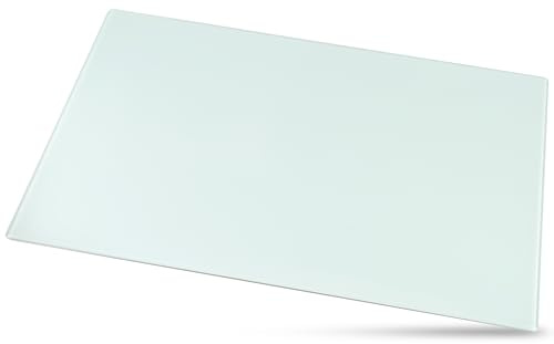 AZKEEGREY Schneidebrett Glas Rechteck 28.5 x 39 x 0,4 cm, Gehärtetes Glas Schneidbrett Glasschneidebrett Rutschfestes, Glasplatte Küche mit Anti-Rutsch Klebepunkte für Küchenarbeitsplatte