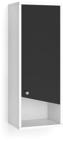 Vicco Badschrank Anthrazit/Weiß Irida 30x79x22 cm - Der hängender Badezimmerschrank, Zusätzlicher Stauraum für Handtücher, Pflegeprodukte & Deko
