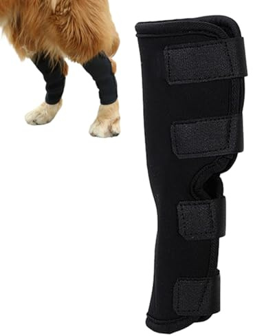 Hunde-Kniebandage, verstellbar und bequem, schützende Hinterbeinbandage, Hundearmmanschette, Ellenbogenschutz für alle Jahreszeiten, kleine, mittelgroße und große Hunde