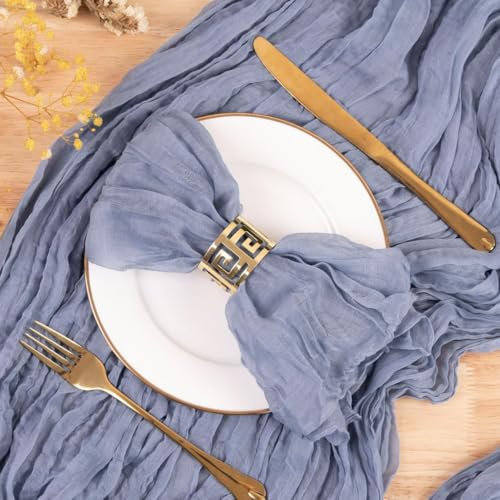 ZENZDS 30 Stück 50 x 50 cm rosafarbene Mullservietten, Boho-Stoffservietten, dekorative rustikale Abendessenserviette für Party, Hochzeit, Stoffservietten