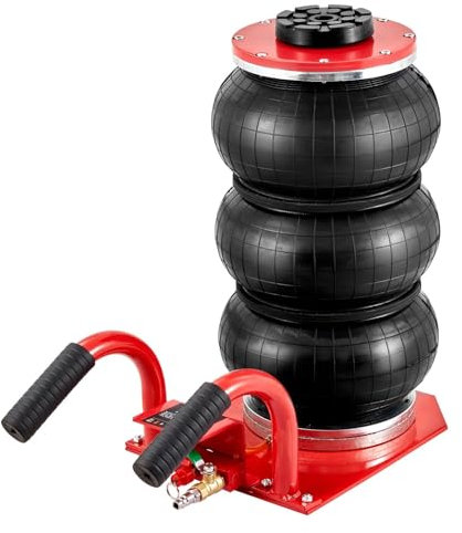 Wagenheber 3 Tonnen/6600 lbs Triple Bag Air Jack 3-5 s Schnellhub-Pneumatik-Wagenheber, Griffe für die Reparatur von Autowerkstätten hebebühne Auto(A)