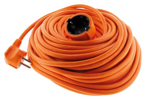 Zenitech - Rallonge électrique Schuko 2P+T 25m - Orange
