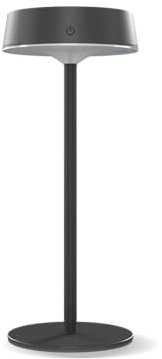 CALEX Lampada da tavolo Solaree Parma, ricaricabile, senza fili, Dimmerabile, luce calda, impermeabile, alluminio, Nero