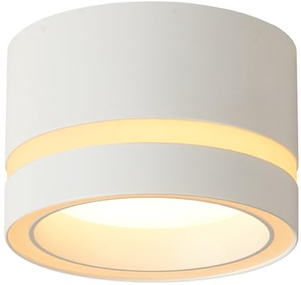 HCFEI LED Aufbauspots IP44 - Ø85*55mm Deckenspots - 6W 600LM GX53 LED Aufbaustrahler - Aluminium Aufputz 230V Aufbauleuchte Deckenlampe für Bad Badezimmer (Weiß 2700k 1 Stück)