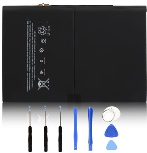 A1484 A1474 Batteria Compatibile con iPad Air 1, iPad 5 6 7 8 9 Generazione, A1475 A1476 A1822 A1823 A1893 A1954 A2197 A2198 A2200 A2270 A2428 A2429 A2430 6712-6700 [3,73V 32,9Wh]
