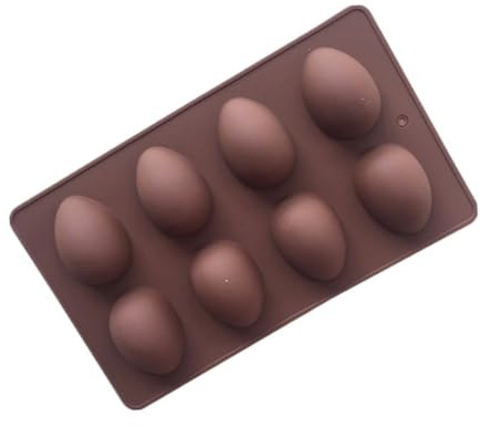 UTHCLO 2 piezas Molde de Silicona para Huevos de Pascua Cavidades Molde Flexible y Antiadherente para Chocolate Gelatina y Cupcakes de Color Chocolate Utensilio de Repostería para