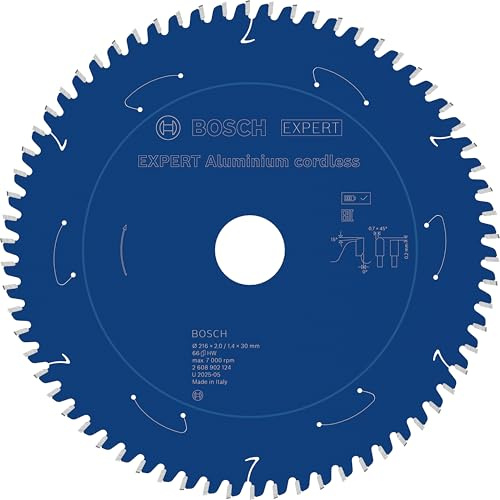 Bosch 1x EXPERT Aluminium cirkelsågklinga för sladdlös gerings- och cirkelsåg (för Aluminium, Ø mm, Professional Tillbehör Sladdlös gerings- och cirkelsåg, Sladdlös bordscirkelsåg)