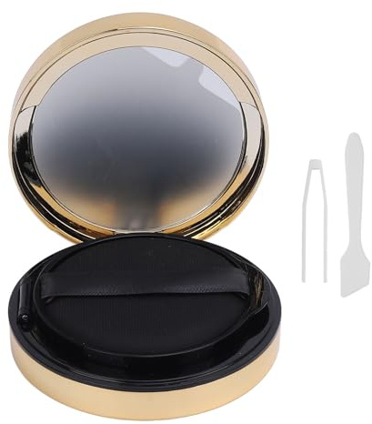 Leere Luftkissen-Puff-Box, tragbarer Make-up-Luftkissenbehälter mit Puderquaste für Foundation, BB-Creme, Aufbewahrungsbox, versiegeltes Design, ideal für Loses Puder, Rouge,
