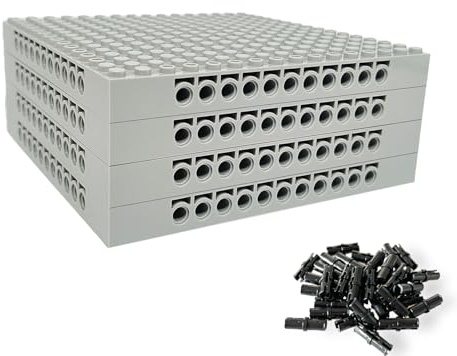 Confezione da 4 piastre di base per mattoni da costruzione, compatibili con set di piastre di base classiche (ad esempio 65803), pannelli Pixel Art ABS per gioco creativo, arte murale e apprendimento