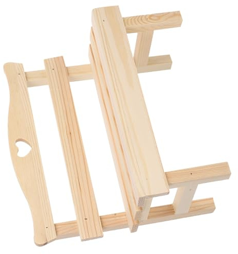 BESPORTBLE Mini Banc Décoratif en Bois Naturel Petite Chaise Miniature pour Maison de Poupée Accessoire Photo Créatif et Figurine Décorative pour Chambre ou Bureau Artistique et Banc de