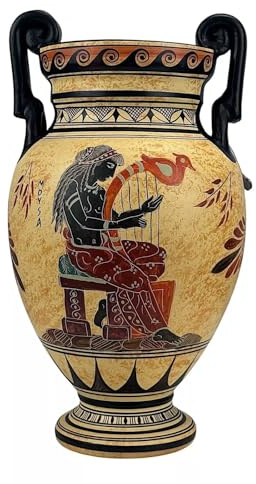 Muse Playing Lyre Amphora Vase Antike griechische Keramik 29 cm