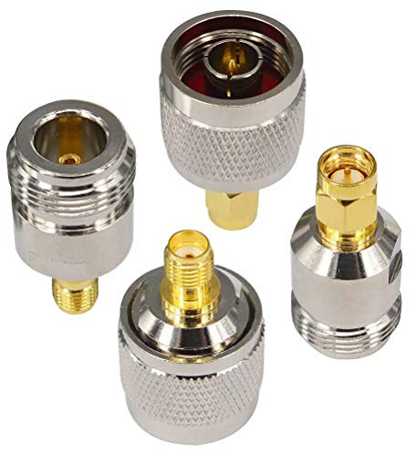 YILIANDUO SMA till N-adaptersats 4 typ RF-kontakter N hane/hona till SMA hona/hane Wi-Fi-adapter