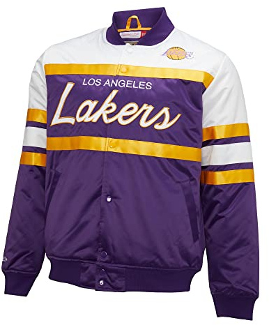 Mitchell & Ness NBA Special Script Heavyweight Satin Jacket - Los Angeles Lakers - M