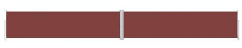 vidaXL Tenda da Sole Laterale Retrattile Marrone 160x1200 cm