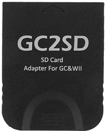 GC2SD Card Adapter Reader for Wii Micro Storage Card Adapter Professional Card Reader Adapter Game Console Micro Storage Card Adapter Plug and Play (Black)