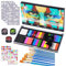 Kinderschminke Set, 20 Professionelle Bodypainting Farben mit 10 Pinsel und 40 Tattoo Schablonen, Sicher Ungiftig und Leicht zu Waschen, Theaterschminke Set für Halloween, Karneval, Weihnachten