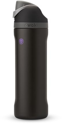 Owala Marvel FreeSip Insulated Stainless Steel Water Bottle with Straw for Sports and Travel, BPA-Free Sports Water Bottle, 24 oz, Black Panther