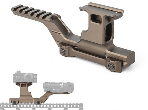 QIRUIMY Support de Montage Tactique Red Dot Riser Type de Groupe Scope Mount 20mm Picatinny Rail Base Adapter Support pour T1 T2 Viseur de Lunette Optique (Marron)
