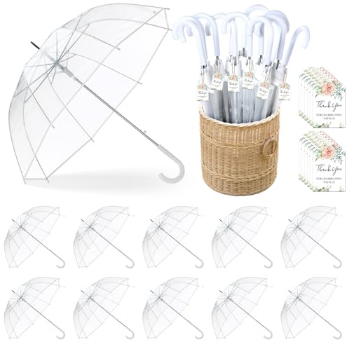 Dansydaisy Bulk Wedding Umbrellas 52 Inch Clear Dome