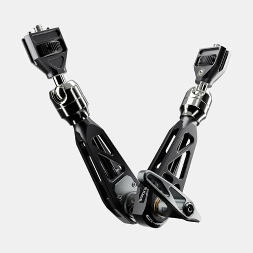 MOFAGE Talos Damping Magic Arm - Exoskeleton Design, 5 kg Load Capacity, Quick Release, Adjustable Friction, CNC Precision, for Monitor, LED Light, Action Camera (Black