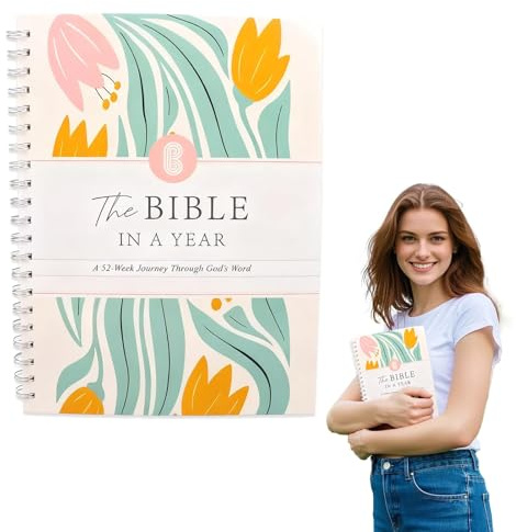 A 52-Week Bible Study Journal for Women: A Journey Through God‘s Word - Women Spiral Bible Study Journal, Christian Bible Studying Guide Notebook - A Beautiful Year in The Bible for Women (A4)