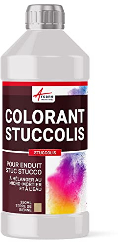 ARCANE INDUSTRIES COLORANTE STUCCOLIS - 173 - Dose di colorante per intonaco Stucco Veneziano - 250 ml Terra di Siena