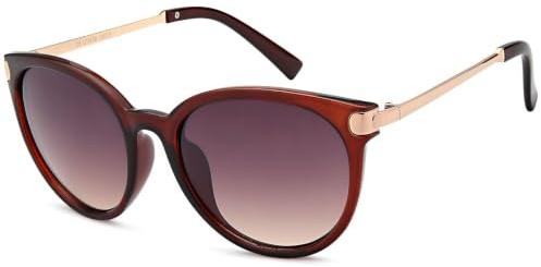 styleBREAKER Damen Sonnenbrille Cat Eye UV400 Kat 3 | Metallbügel. Rahmenbreite 150mm. Steg 11mm. Glas 57x58mm. Bügel 141mm. Verlaufstönung. inkl Etui & Brillenputztuch