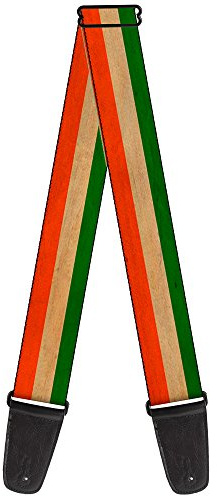 Buckle-Down GS-W30957 Gitarrengurt mit Irland-Flagge, Streifen, Distressed 5,1 cm breit