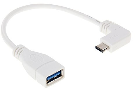 TechExpert Câble USB Type C OTG et Data coudé 90° vers USB 3.0 Femelle pour Tous Les appareils avec Port USB Type C Dont Les OnePlus 6 5 5T 3