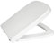 eSituro Copriwater in Plastica Dura Rettangolare, Sedile WC con Chiusura Ammortizzata, Cerniere Regolabili 139-240 mm, Misura Standard 483x367 mm Bianco