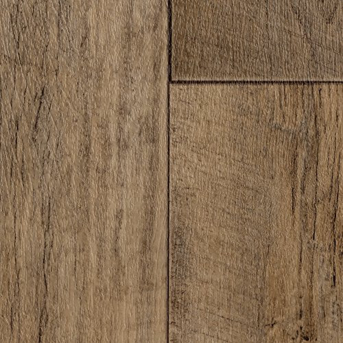 PVC Bodenbelag Meterware Holzoptik rustikal CV Bodenbelag Rollenware in 200 und 400 cm Breite Vinylboden Meterware in Eichenoptik ideal für Wohnzimmer | Variante : 4m x 6m