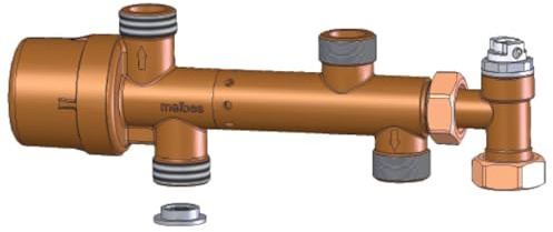 Flamco Meibes PM-Ventil + 3-Wege | Warmwasser-Priorität | Energieeffizienz | DVGW-Zertifizierung | Anti-Kalk-Beschichtung | Zuverlässige Warmwassertemperatur|ME-10240