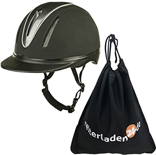 RL24 Reithelm Carbon Art HKM schwarz matt XS (48-54cm) inkl. RL24 Schutzbeutel