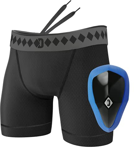 Diamond MMA Kompressionshorts mit integriertem Jock Strap und Athletic Cup System - Schwarz, L