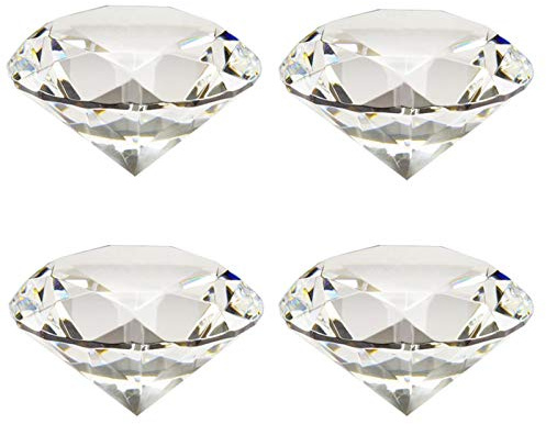 Eterspr 30mm Diamante Sintetico, 4 Pezzi Artificiale Diamante Cristallo, Pietra Diamante Cristallo Fermacarte, per Decorazioni per Matrimoni, Decorazioni per Feste, Decorazioni per Vetrine